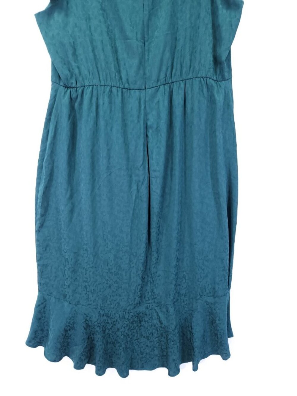 Lane Bryant Women's Green Jacquard Flutter Sleeve Ruffle Midi Dress Plus Size 20 - Picture 8 of 15